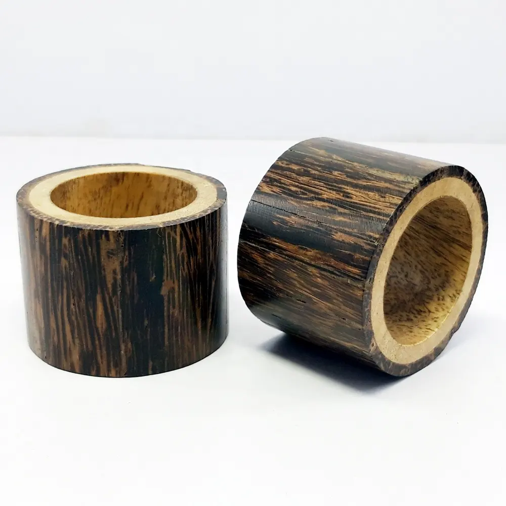 Precio de fábrica Servilleteros de madera de Palma Accesorios de decoración de mesa Tipo Servilleteros de madera de palmera
