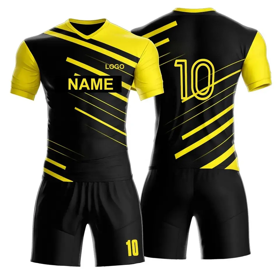 Camisetas de fútbol personalizadas Conjunto de uniformes de fútbol Camiseta de fútbol para adultos-pantalones cortos Ropa deportiva sublimada Hombres y mujeres de alta calidad