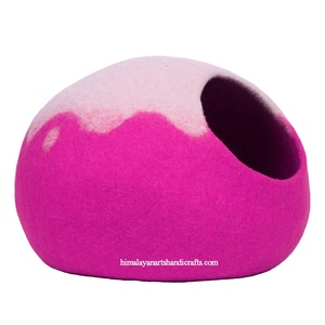 Hochwertiges Katzen haus/Höhle/Kuppel aus Merinowolle mit festem Muster für Ihren pelzigen Freund - Product Image 2