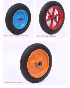 新型3.00-8 PU泡沫实心小车轮推车车轮其他车轮制造商生产，轮胎和配件