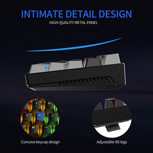 63 teclas 60 por ciento Teclado mecánico con cable 60% RGB teclado para juegos para ordenador PC teclado con retroiluminación - Product Image 2