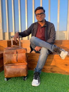 OEM Suitcase Premium High Quality <strong>100</strong>% Genuine Leather <strong>Trolley</strong> Travel Luggage Suitcases <strong>Trolley</strong> Bag Long Lasting Material - Product Image 4