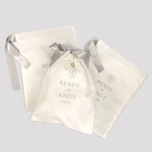 100% Cotton Reusable Drawstring Pouch Customized Small Muslin Bag for Organic <strong>Produce</strong> for Shopping with Logo Print - Product Image 6
