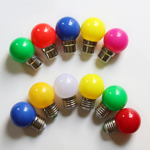 หลอดไฟ LED สี G45หลอดไฟ LED กลางคืน1W 2W 3W สีหลอดไฟกลมสีสันสดใส E26/E27