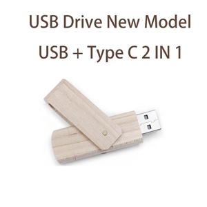 2 in 1 OTG <strong>Flash</strong> Drive Wooden USB 3.0 Type <strong>C</strong> to USB <strong>a</strong> Mobile Phone USB Memory Storage Stick - Product Image 3
