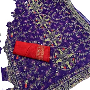 全新优质舒适的gharchola George you Bandhej丝绸，超级时尚漂亮 - Product Image 1