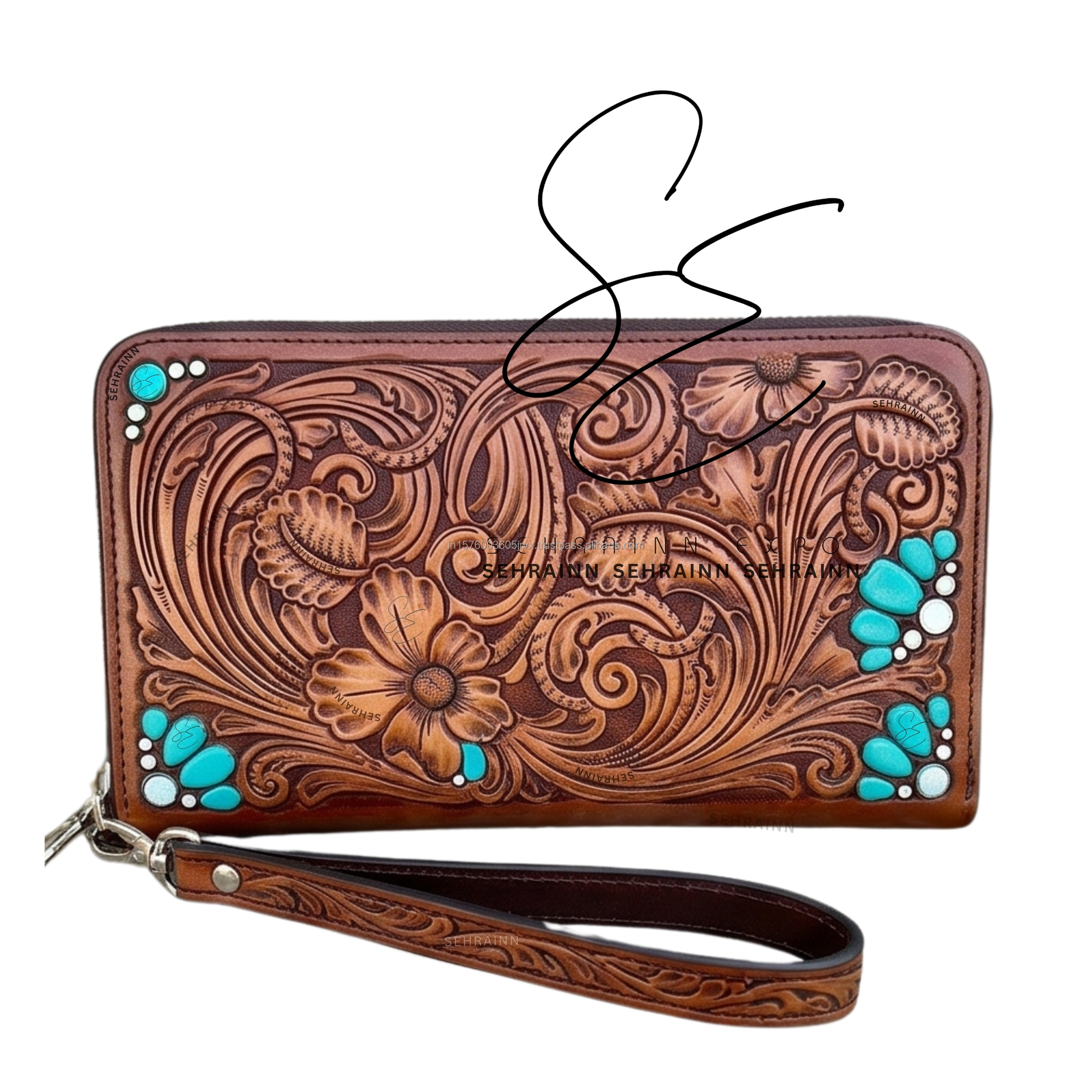 Marron avec Turquoise