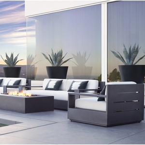 أثاث حدائق خارجي أريكة خارجية للفنادق بإطار من الألومنيوم مجموعة أرائك مريحة - Product Image 1