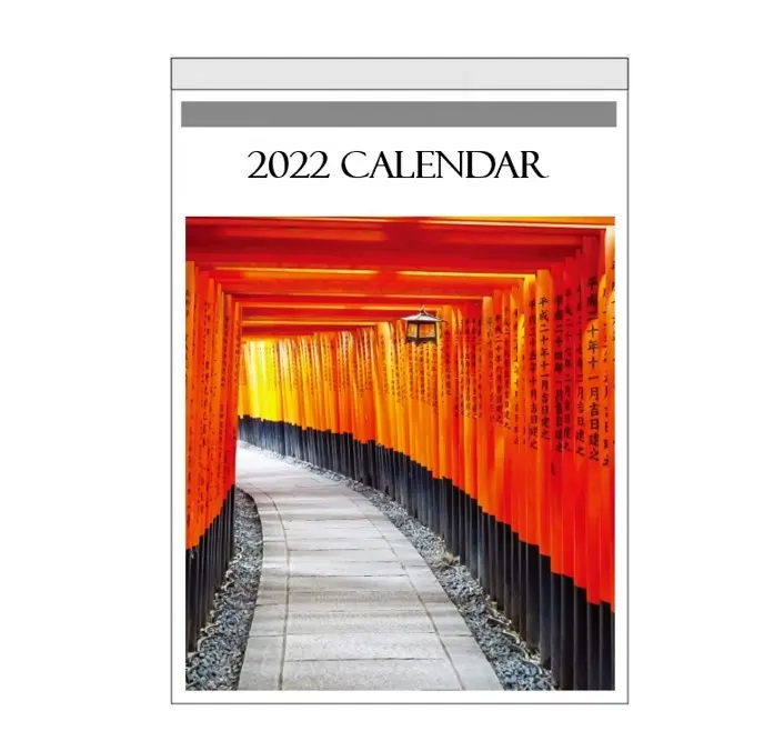 Calendario su misura della tabella dello scrittorio del calendario della parete di alta qualità del calendario 2022 del nuovo anno fatto nell'oem del giappone disponibile