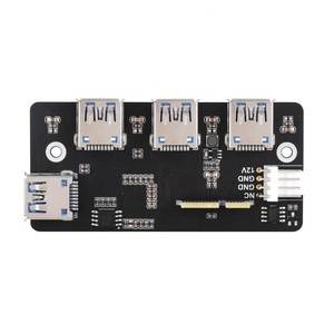 Adattatore da PCIe a USB 3.2 Gen1 4x porte USB ad alta velocità IO Board per Raspberry Pi