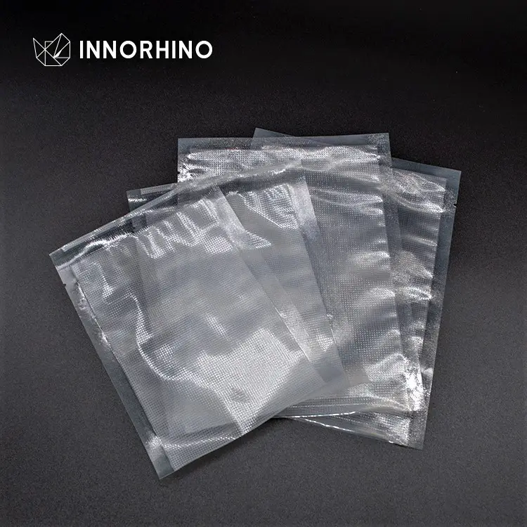 INNORHINO Logo personnalisé étanche clair ouvert vide Mylar sacs pochette en plastique sacs pour emballage alimentaire de légumes