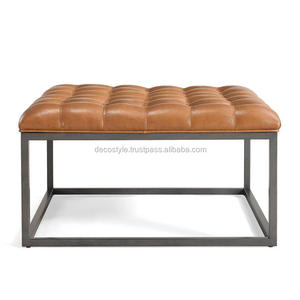 Stunning Navy Stool Ottoman