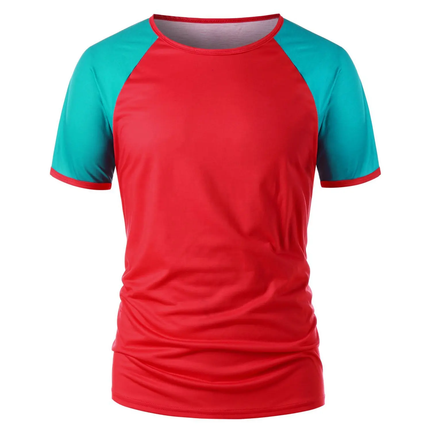 メンズTシャツ最高品質ソフトコットンTシャツ通気性速乾性ラグランスリーブシャツ