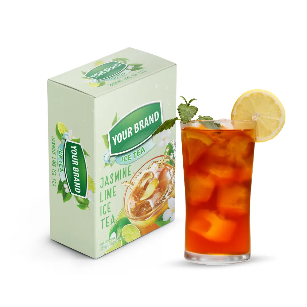 Vendas Diretas da Fábrica Instant Jasmine Tea Ingredientes Personalizados Fruta Sabor Em Pó Pacotes A Granel Para Cafe Shop Embalagem Personalizada