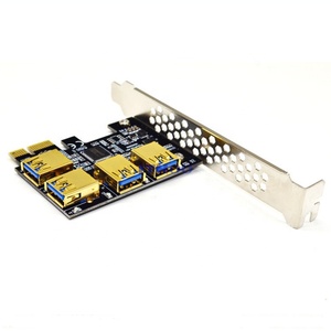 Pci-e 1x Riser Card PCIe 1ถึง4พอร์ต Usb 3.0สล็อตขยายการ์ด Multiplier 1ถึง4 Pcie Splitter สำหรับ GPU กราฟิกการ์ด - Product Image 4