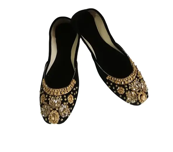 블랙 khussa 웨딩 착용 Jutty-페르시 수 놓은 Jutti - khussa 여성 파키스탄 Khussa/Khussa 신발 여성