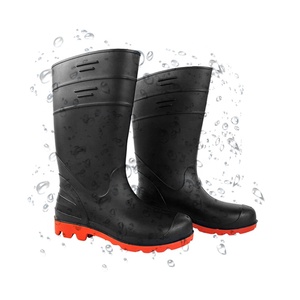 แฟชั่นใหม่รองเท้าUnisex Botas De Telaเกษตรสถานีไฟฟ้าสีดําเข่าสูงกันลื่นAnti-Static PVCยางรองเท้าฝน - Product Image 2