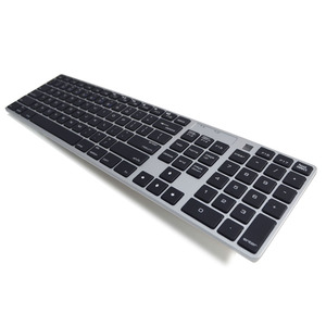 Teclado inalámbrico de tamaño completo de perfil bajo conmutable multidispositivo con operación de tijera numérica idiomas hebreo italiano - Product Image 3