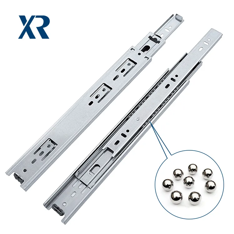 Quincaillerie pour armoires de cuisine à montage latéral Rail de tiroir coulissant à roulement à billes robuste Rail de guidage linéaire