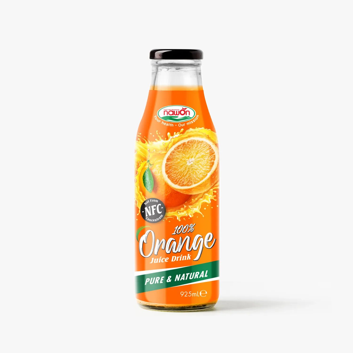 Бесплатный образец апельсинового свежего фруктового сока 925 мл стеклянная бутылка OEM ODM производитель напитков BRCGS - Free MKT акция