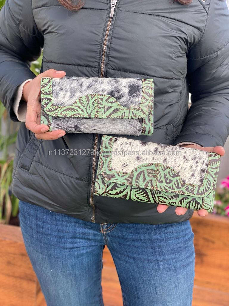 Black With Green Embossed