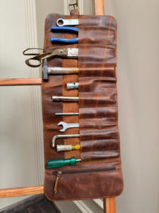 Handmade Full Grain Genuine Leather <strong>Tool</strong> Roll <strong>Bags</strong> Manufacturer Leather <strong>Tool</strong> Roll up Pouch Heavy Duty <strong>Tool</strong> Case Garage Storage - Product Image 3