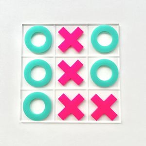Benzersiz tasarım düşük adedi OEM ODM küçük Tic Tac Toe akrilik oyunları zarif OXOX kurulu oyunu eğlenceli parti eğitici oyuncaklar için - Product Image 3