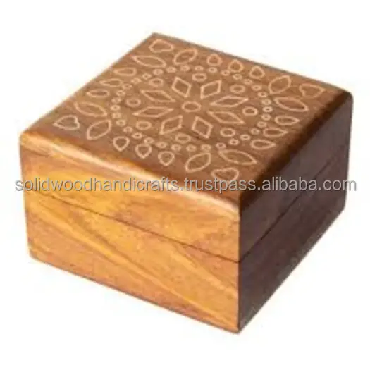Palissandro di alta qualità scatole di legno intagliato a mano scatola di gioielli Organizer legno idee regalo per la memorizzazione di gioielli monete