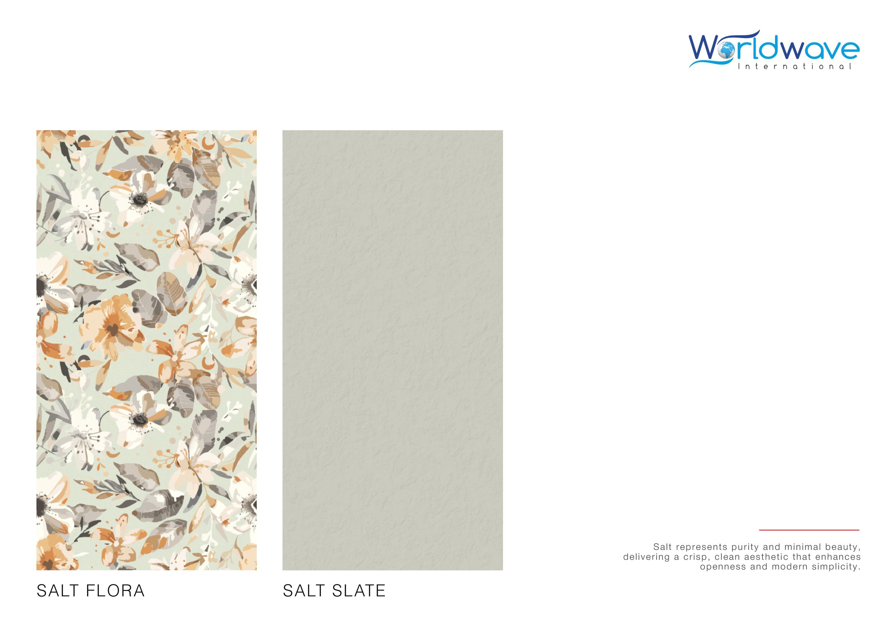 SALT FLORA Beige ivoire doux SALT SLATE Gris clair chaud
