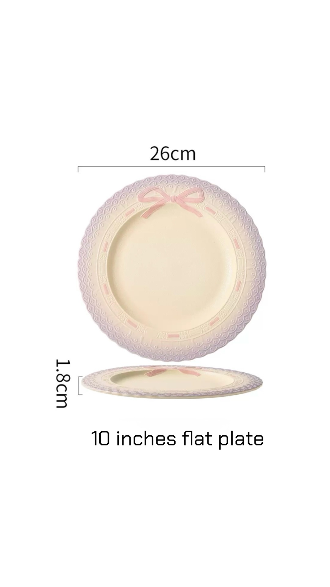 Plato plano de 10 pulgadas (púrpura)
