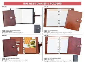 Commercio all'ingrosso A5 Executive Undated Organizer con penna e USB in metallo custodia per unità chip di memoria 8 /16/32GB Notebook - Product Image 6