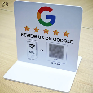 PVC Card Display Stand for Hotel Use with QR <strong>Code</strong> Payment Sign &amp; NFC &amp; RFID Communication Interface Access Control Cards
