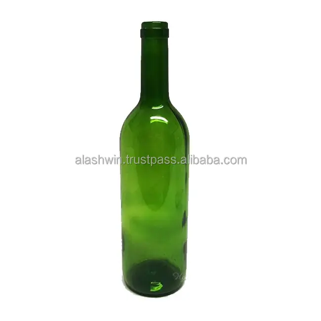 Garrafa de vinho de vidro transparente com base redonda mais vendida, produtos de vidro por atacado, garrafa de vinho por atacado, bons preços da Índia