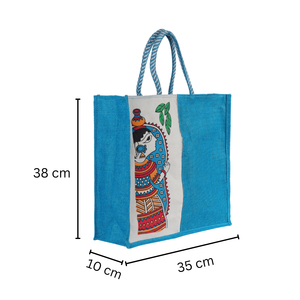 Handmade da sợi tự nhiên Túi Ấn Độ tùy chỉnh tongcheng ozis đay nhà máy bán Sona gói Đay Thảm Totes Túi mua sắm - Product Image 5