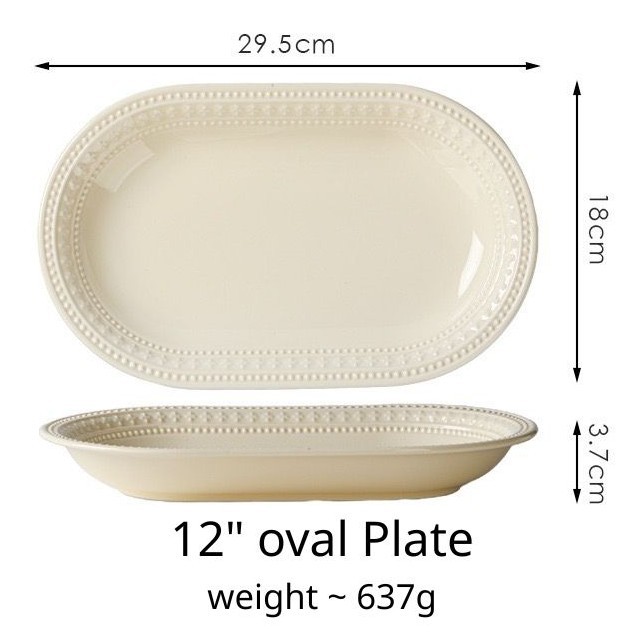 12" oval Plate