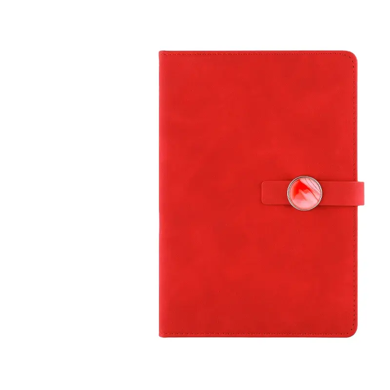 Robustes PU-Leder Hardcover Luxury Red Notebook 160 Seiten Dick gefüttertes Journal mit Magnet verschluss