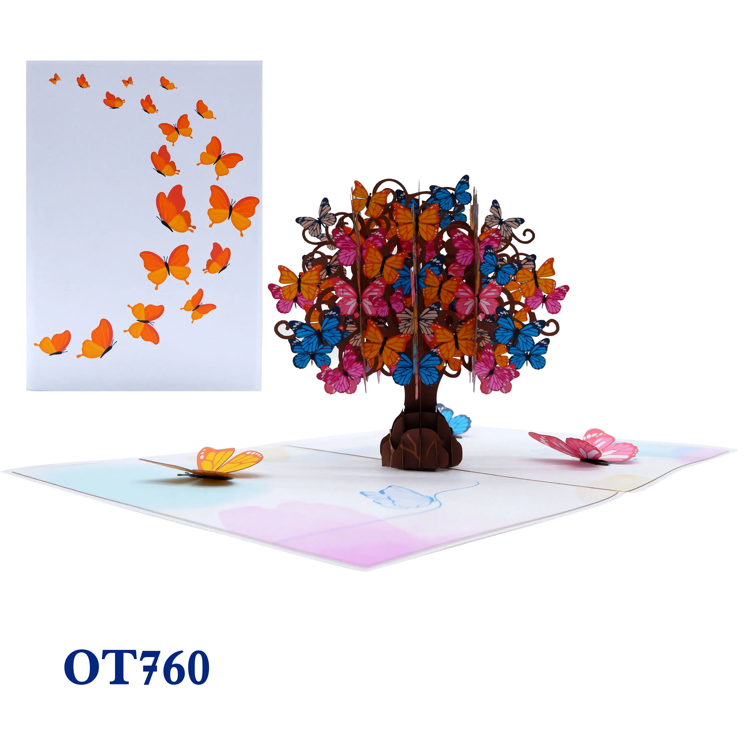 Carta di artigianato di carta vaso di fiori Pop-Up carta all'ingrosso di auguri fatti a mano Vietnam prodotto caldo 3D Pop Up Card