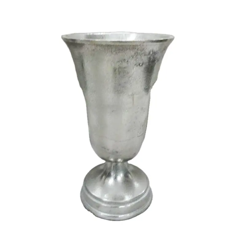 Yumurtalık alüminyum cilalı çiçek vazolar nikel kaplama Metal yüksek kalite en çok satan vazolar ev dekoratif Premium kalite vazolar