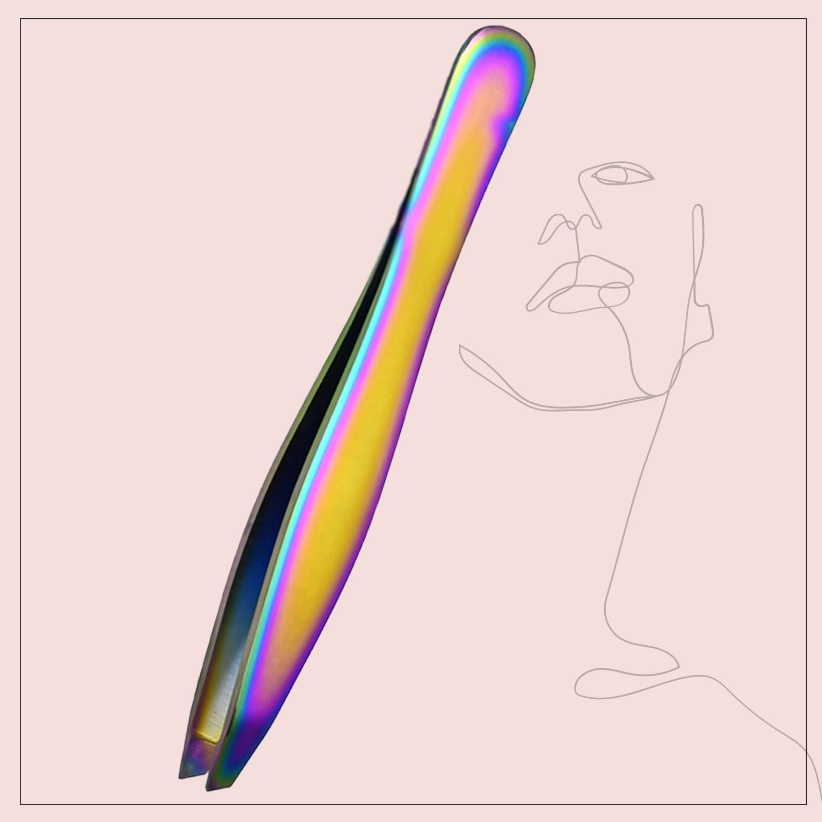 Pince à sourcils inclinée arc-en-ciel