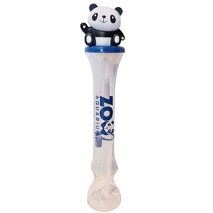 3D hayvan Panda Topper karton karakter Slush Yard kapaklı ve saman hayvanat bahçesi tema parkı hatıra suyu tiryakisi slush buz kabı - Product Image 1