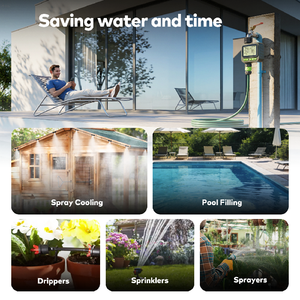 ตัวตั้งเวลาสปริงเกลอร์อัจฉริยะแบบ WiFi ตั้งโปรแกรมได้ สำหรับระบบน้ำในสวน พร้อมฟังก์ชั่นหน่วงเวลาเมื่อฝนตก ป้องกันเด็กเล่น ระบบชลประทานแบบแมนนวลและอัตโนมัติ - Product Image 4