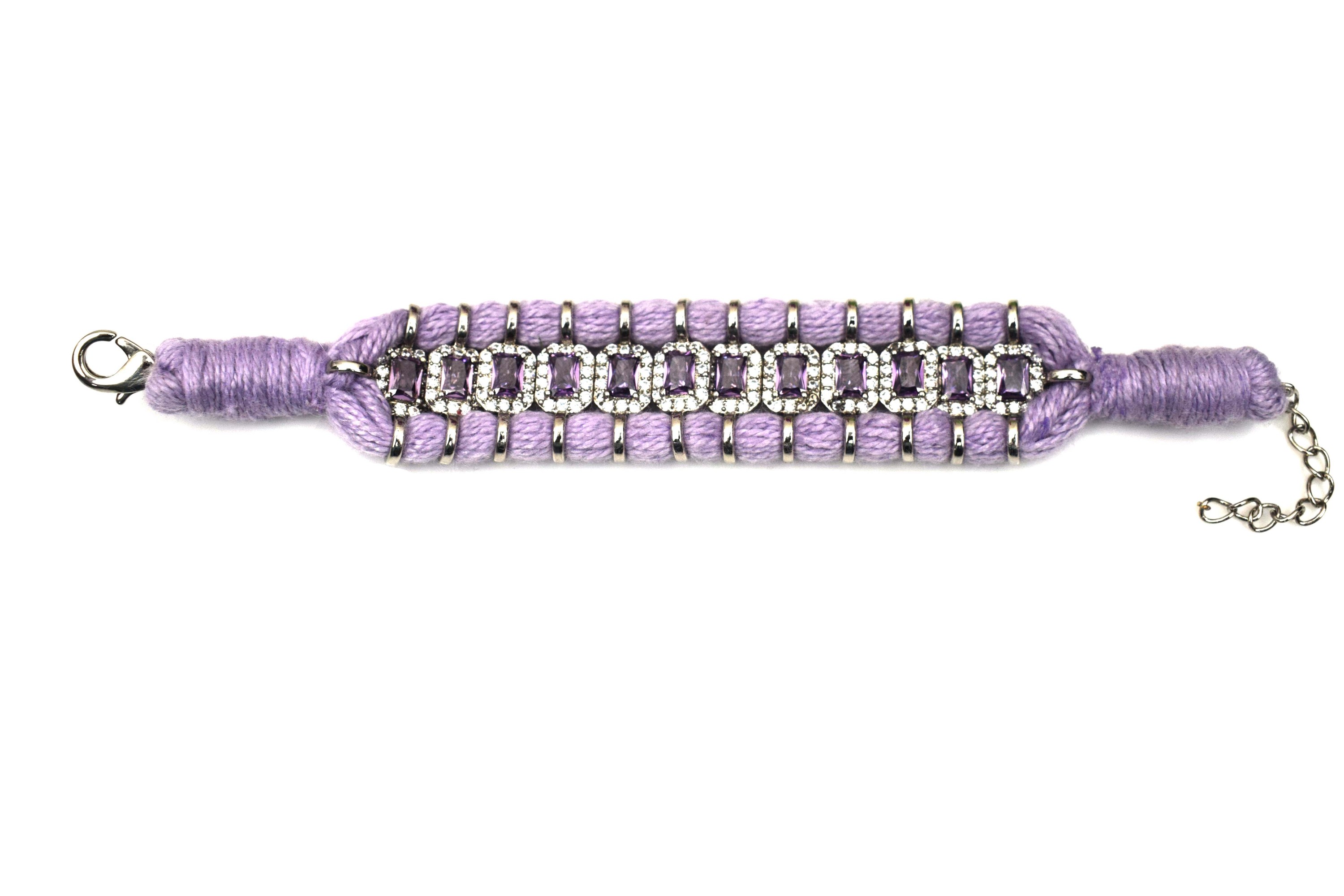 Lavender Silk Thread Bracelet