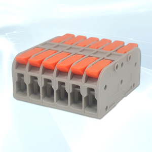<strong>Terminal</strong> <strong>Blocks</strong> Connectors Quick <strong>Terminal</strong> <strong>Block</strong> AP-2608 6-in 6-Out Wire Connector the Painless Handle <strong>Fixed</strong> Guide Rail - Product Image 1