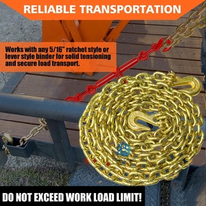 Muestra gratis G70 Transport Binder Chain Logging 3/8 Cadena galvanizada con ganchos de agarre Clevis - Product Image 3