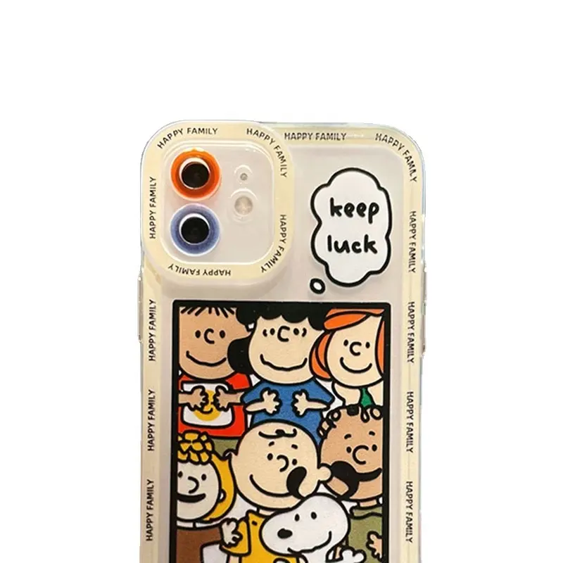 Funda protectora de silicona para teléfono móvil iPhone, carcasa protectora con diseño de dibujos animados, estilo japonés y coreano, adecuado para apple 11, xs, xr, 13