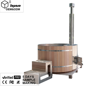 Design inovador Thick Wooden Panel <span class=keywords><strong>Hot</strong></span> Tub com controle manual de temperatura para pequenas casas e cabines móveis - Product Image 1