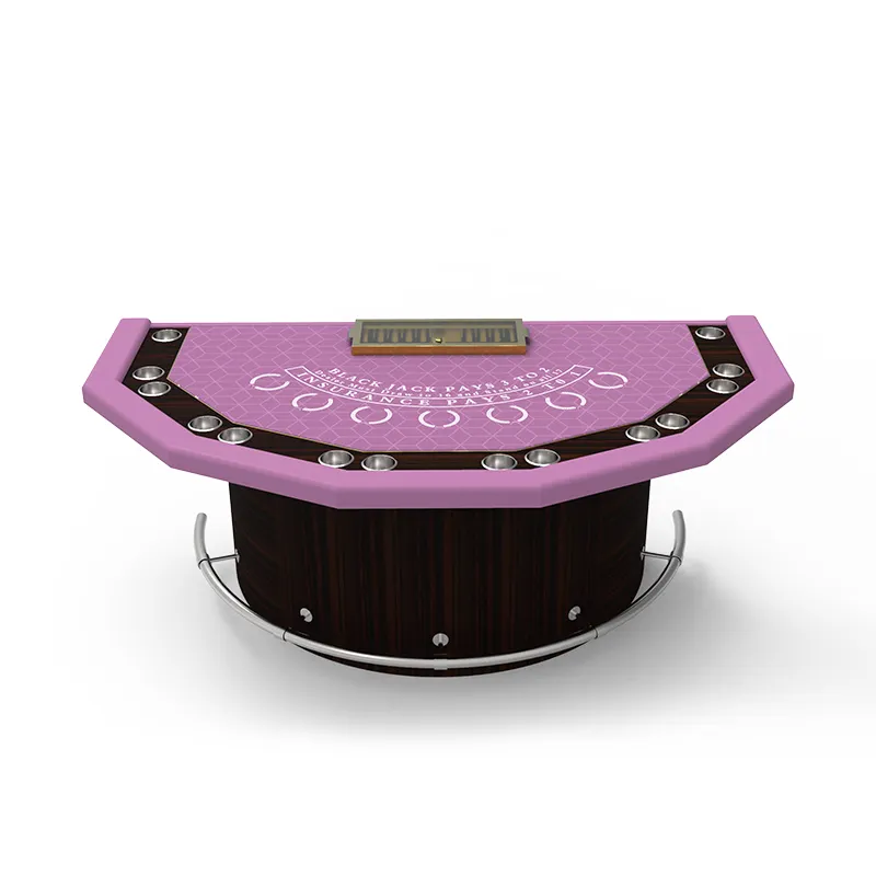 AB 220cm 7 Jogadores BlackJack Semi-circular Mesa De Poker De Alta Qualidade Mesa De Casino para Jogos De Jogo