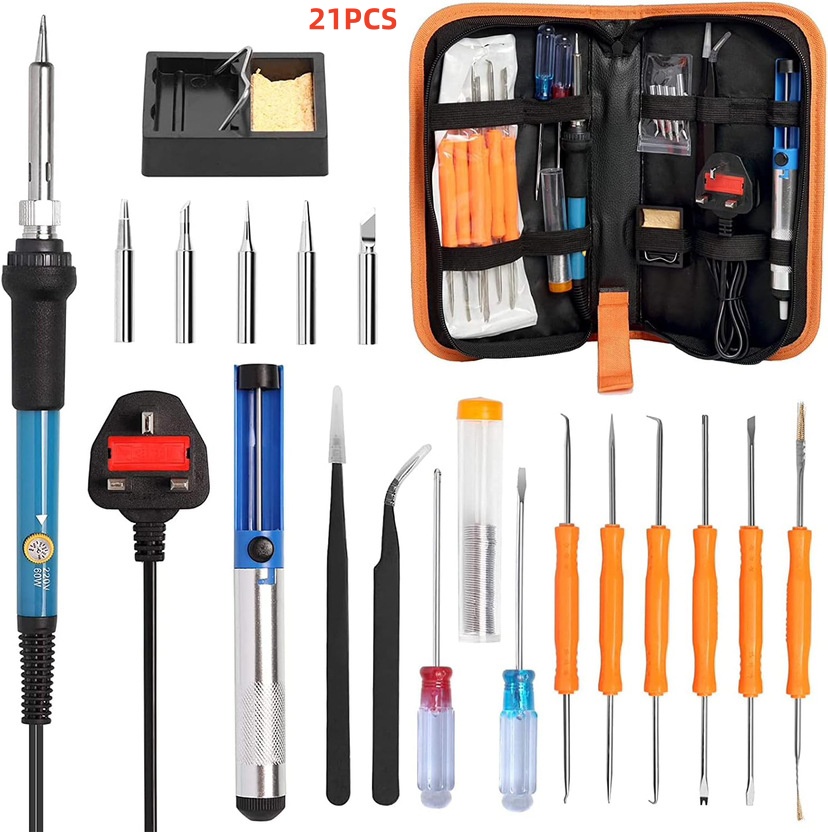 Kit de contrôle de température bleu, petit, prise européenne, 18 pièces.