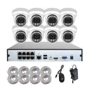 CCTV 4K 8MP Sicherheit Color vu IR-Kamerasystem 8-Kanal 4CH 16CH NVR Kit PoE mit Audio H.265 IP POE NVR Kit - Product Image 4