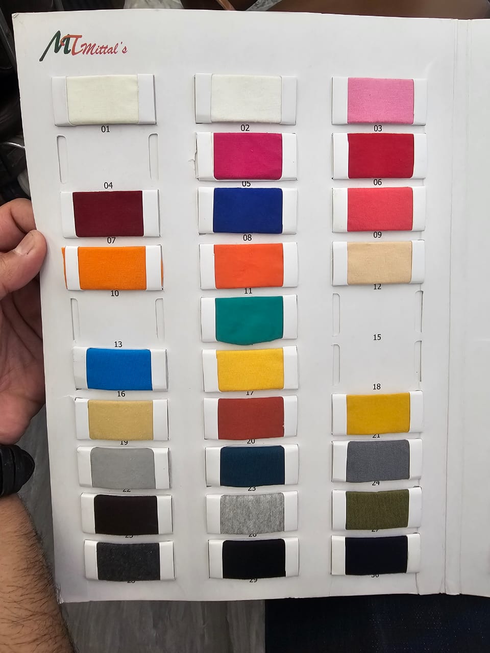 Tarjeta de muestra